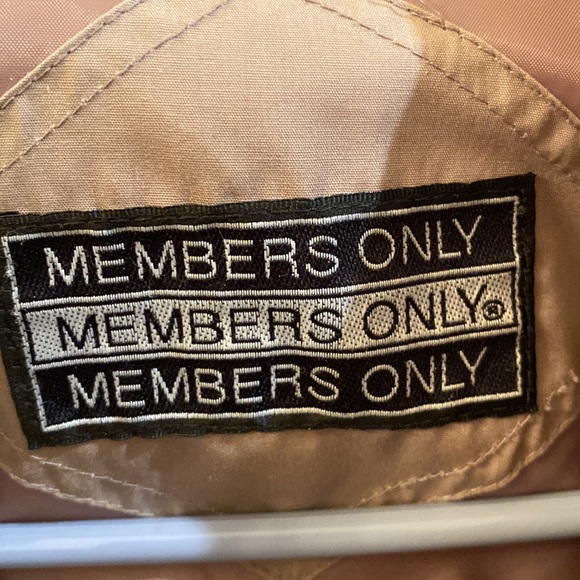 Vintage 80s Beige Members Only Jacket SZ XL made in Hong Kong - Picture 5 of 8